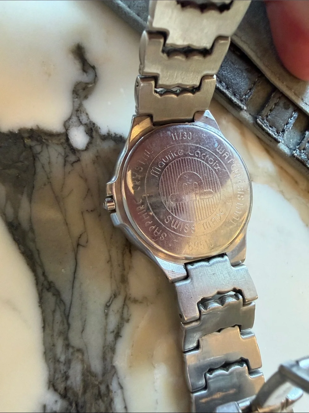 Maurice Lacroix Silver-Tone Men’s Bracelet Watch with White Dial